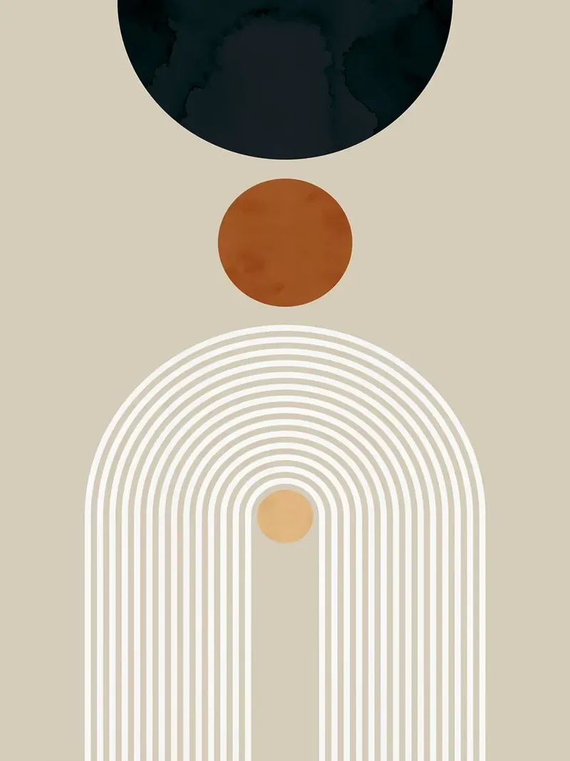 Geometria e minimalismo poster con telaio in alluminio da Lisa Becker