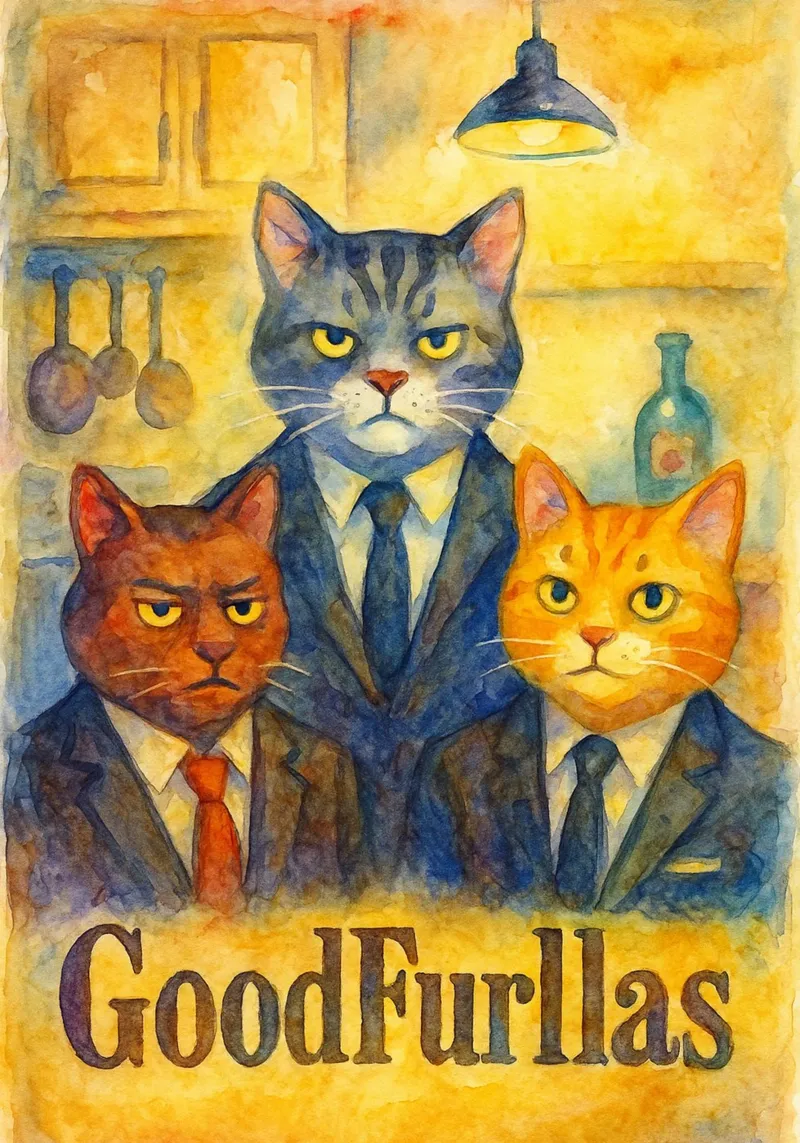 gatto divertente goodfurllas poster da tanabaroo