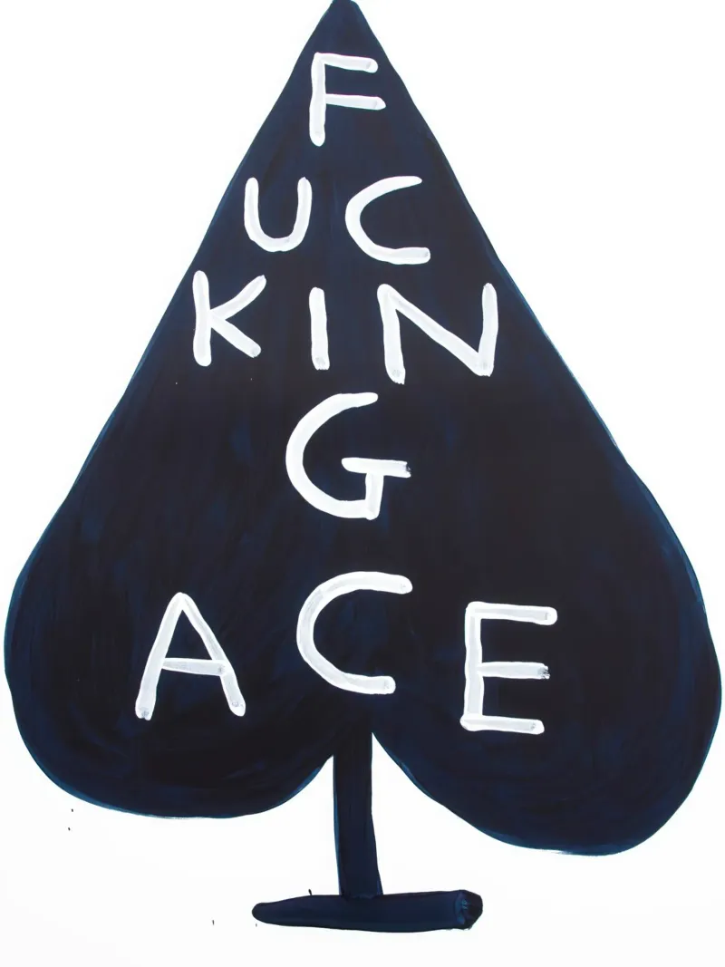 David Shrigley Fucking Ace canvas with Floater frame by ushop god