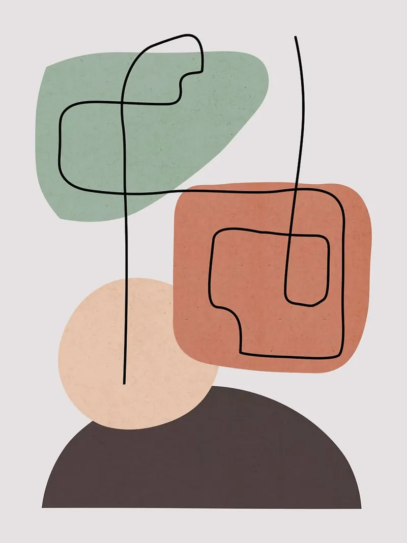 Geometrico e minimalista poster con telaio in alluminio da Anna Müller