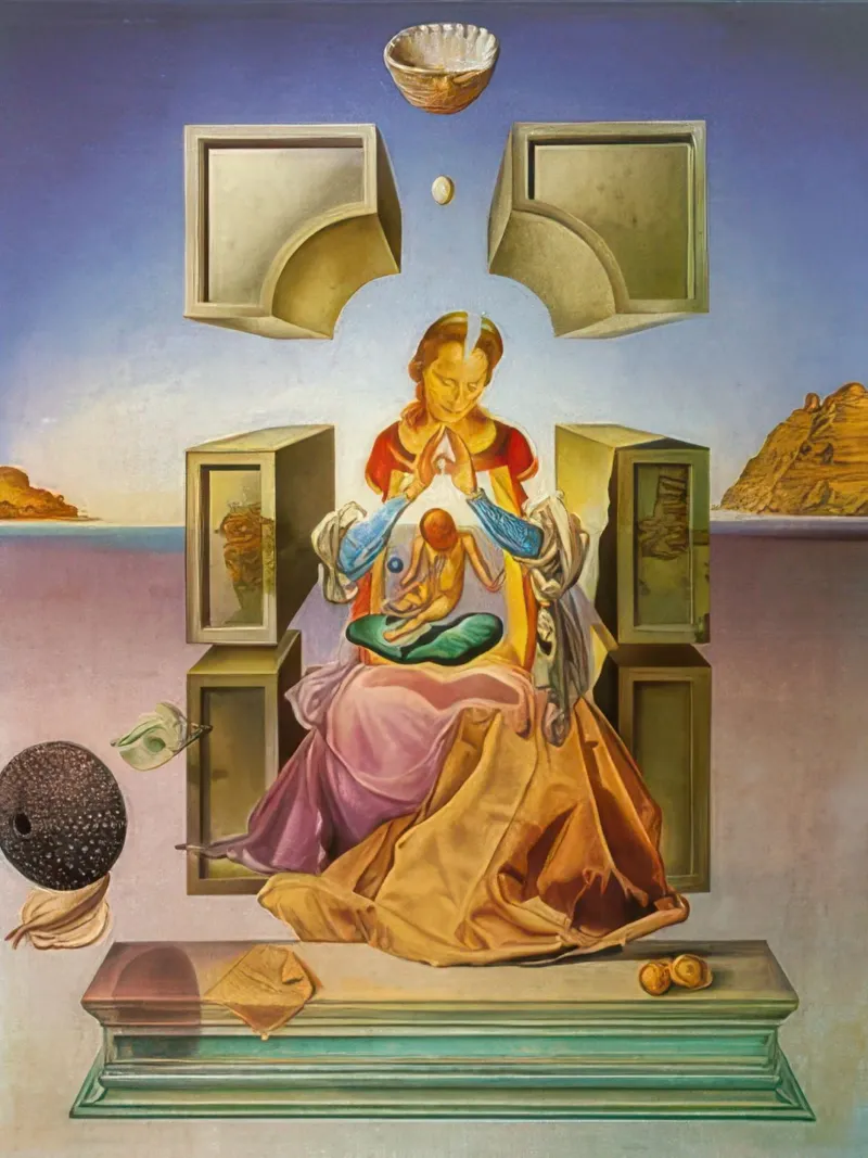 La Madonna di Port Lligat - salvador daly tela con Cornice a cassetta da Rayretr