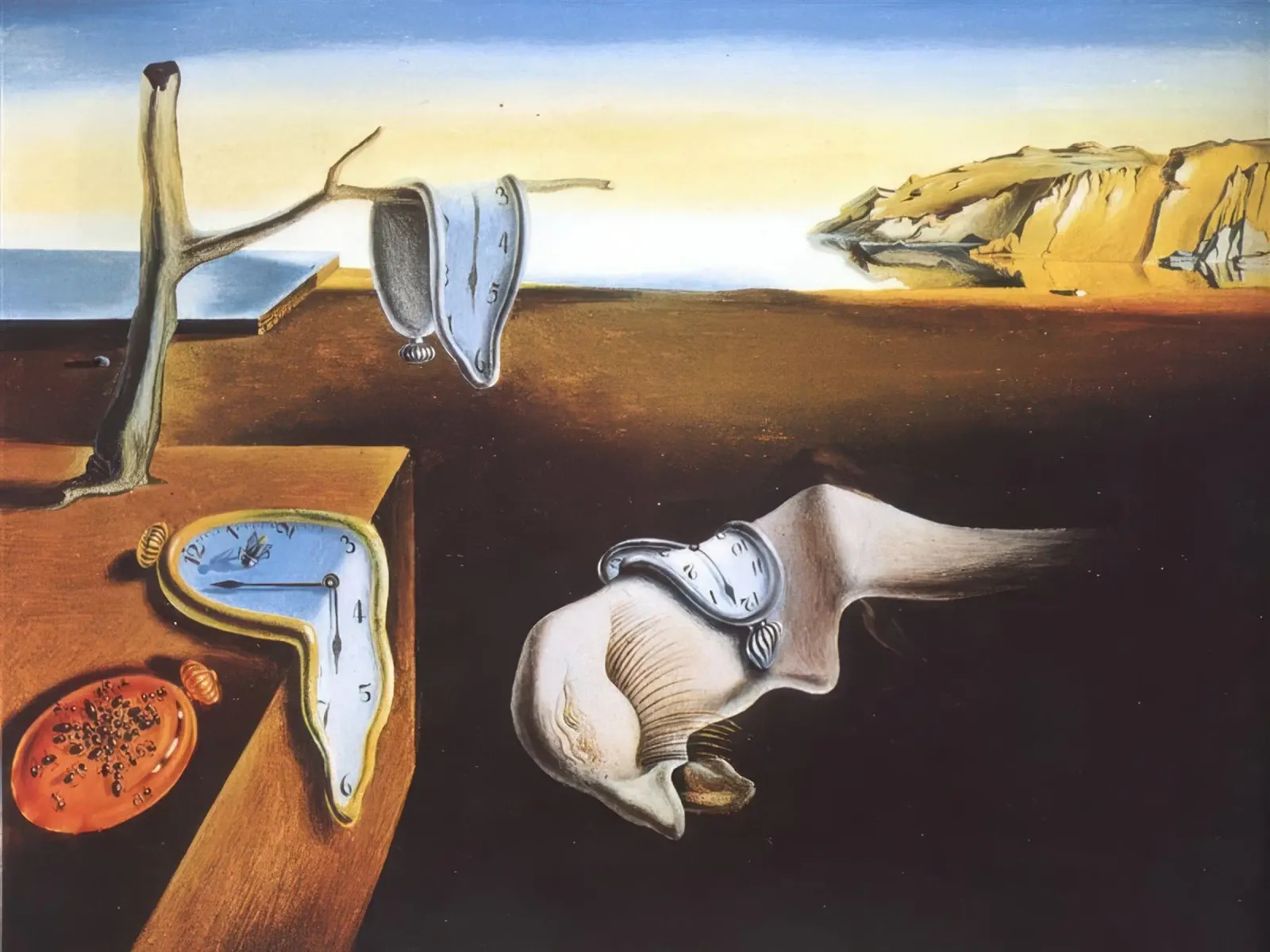 salvador daly The Persistence of Memory (1931) canvas with Floater frame by Rayretr