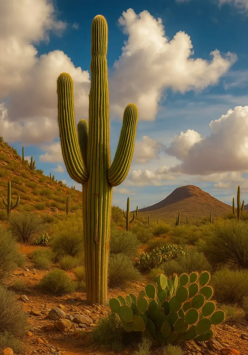 panorama naturale dei cactus poster da chinerei