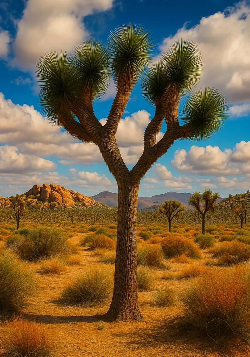 cactus albero natura panorama tela con Cornice a cassetta da chinerei