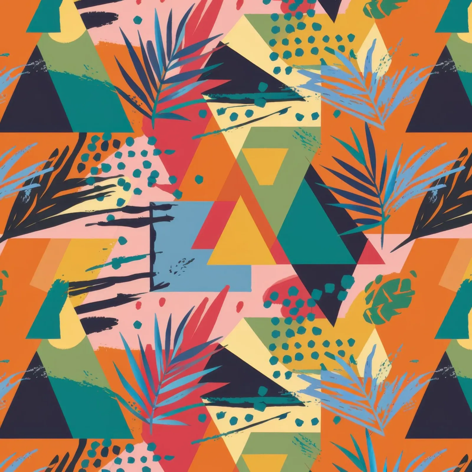 Collage di frammenti tropicali poster da Enter Bloom