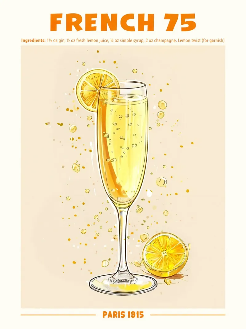 French 75, Paris 1915 poster da janetlynn