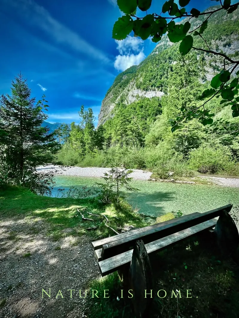 Nature is home. ( Bluntautal Austria ) poster con telaio in alluminio da Happy 😃 Art 🎨 by Christine Schnoell