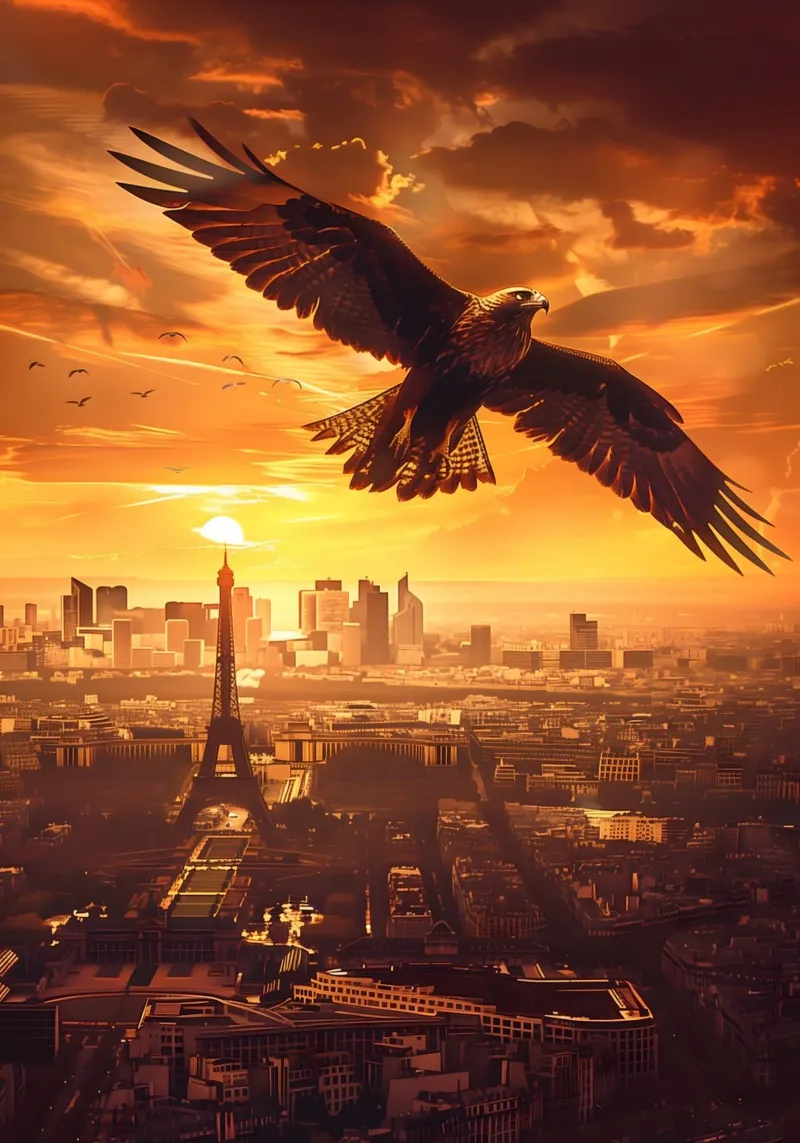 Aquila Parigi arte mistica e fantasy poster con telaio in plastica da WILD ART