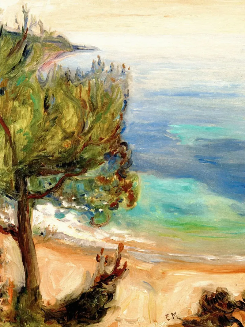 Paesaggio vicino a Nizza di Edvard Munch poster da Slowlylow