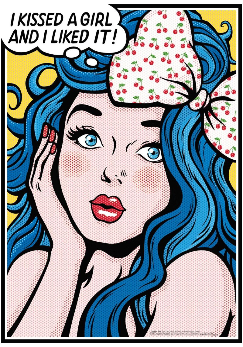 I Kissed a Girl - Draw Me A Song Project Poster von Nour Tohme