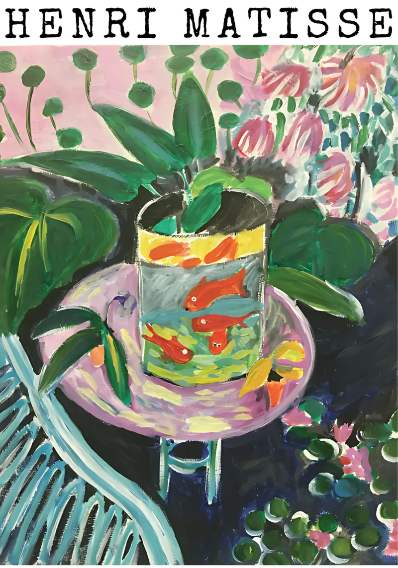 Henri Matisse kunst 11 canvas met Baklijst van domherrick1