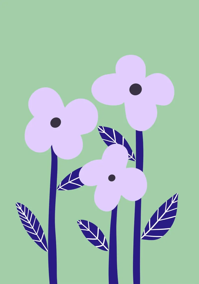 Fiori di lillà poster con telaio in legno da Athene Fritsch
