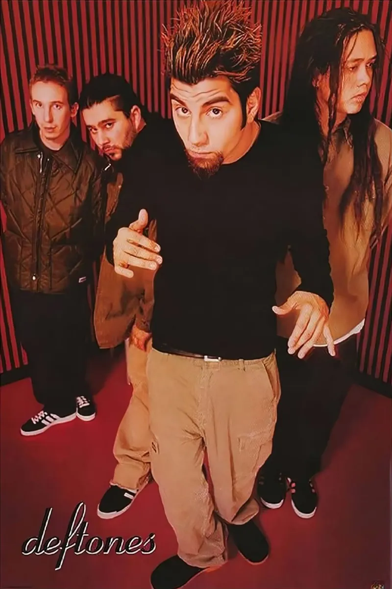 All Member Deftones Gorden Background poster con telaio in plastica da phoebe