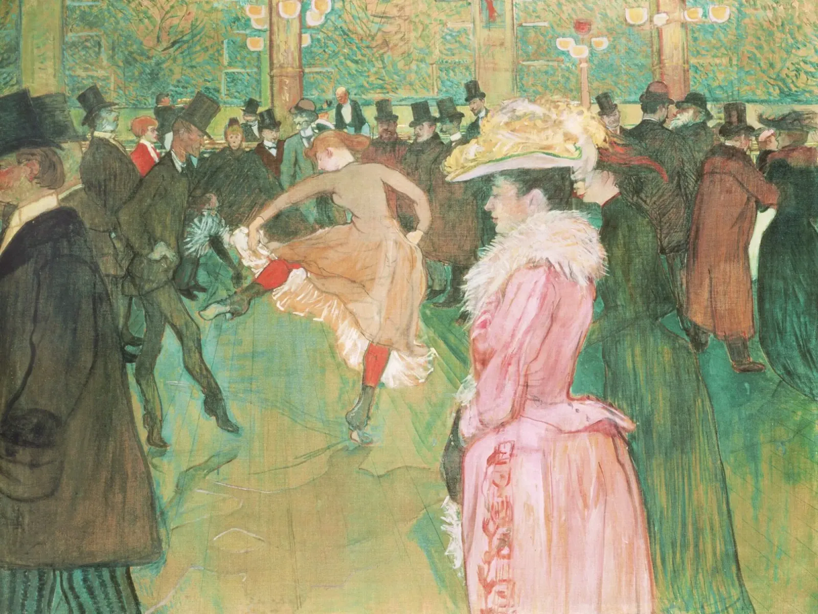 Al Moulin Rouge: Il ballo - Henri de Toulouse-Lautre poster da Jolie Prints