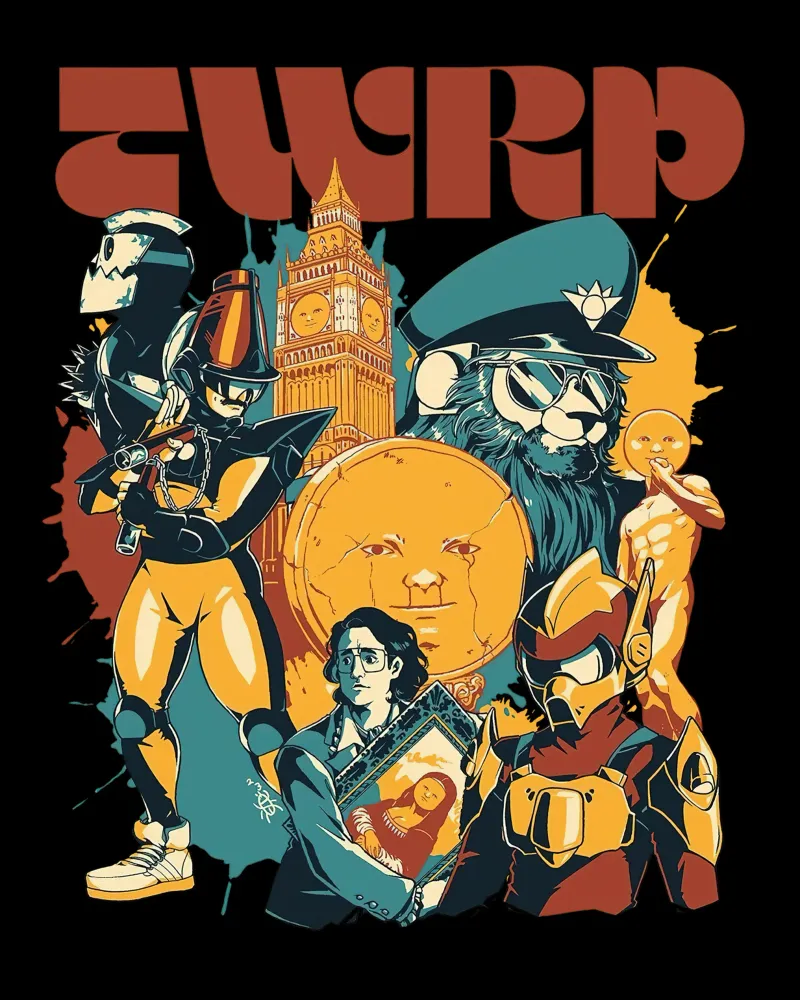 tour della band twrp tela con Cornice a cassetta da andrea boceli