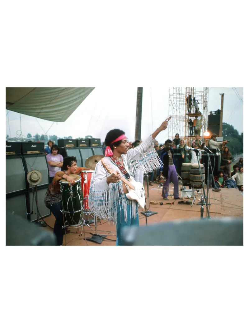 Concerto vintage del chitarrista Jimi Hendrix poster da leguesdreams