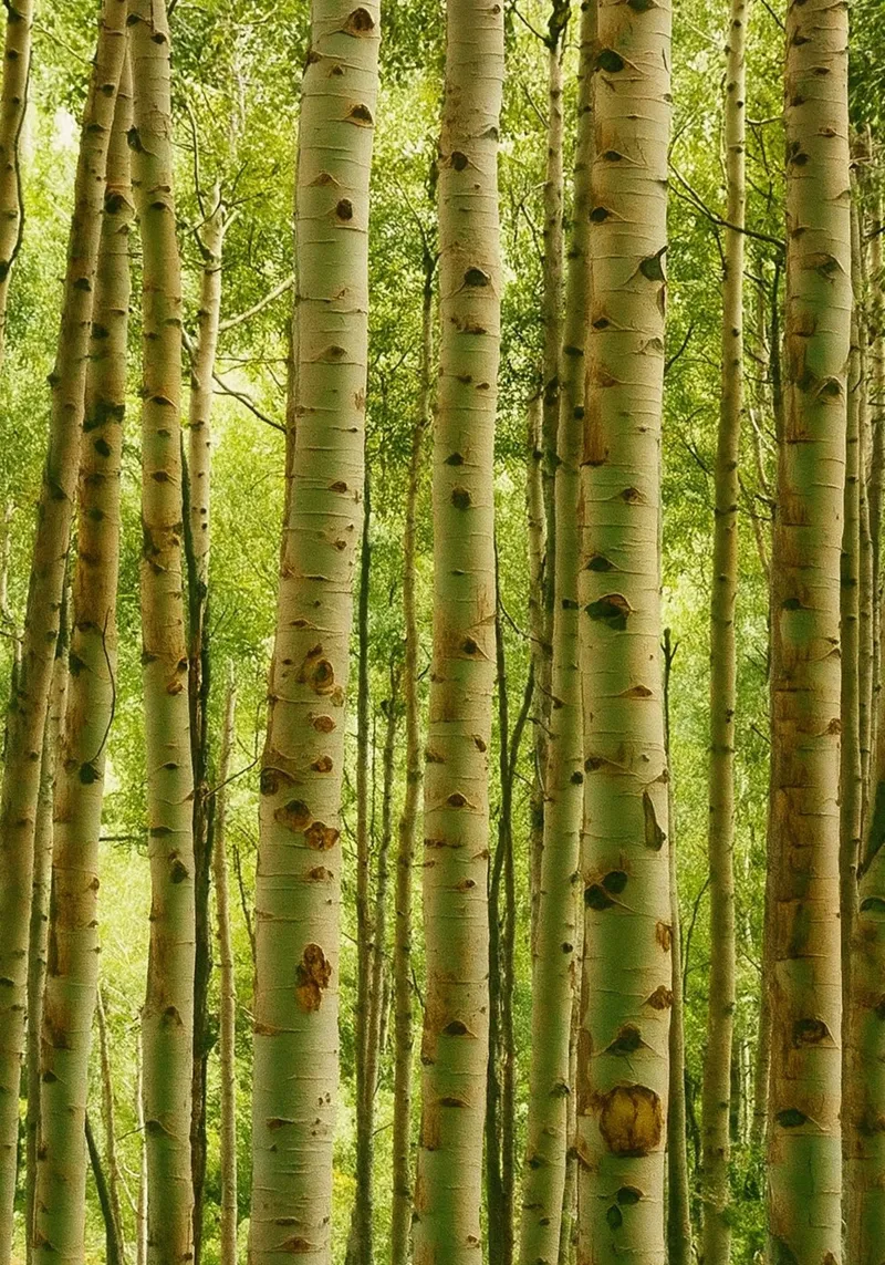 tronchi d'albero allineati panorama della natura tela con Cornice a cassetta da chinerei