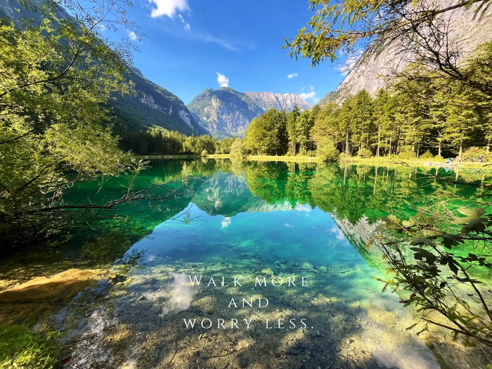 Walk more and worry less. ( Bluntautal Austria ) poster da Happy 😃 Art 🎨 by Christine Schnoell