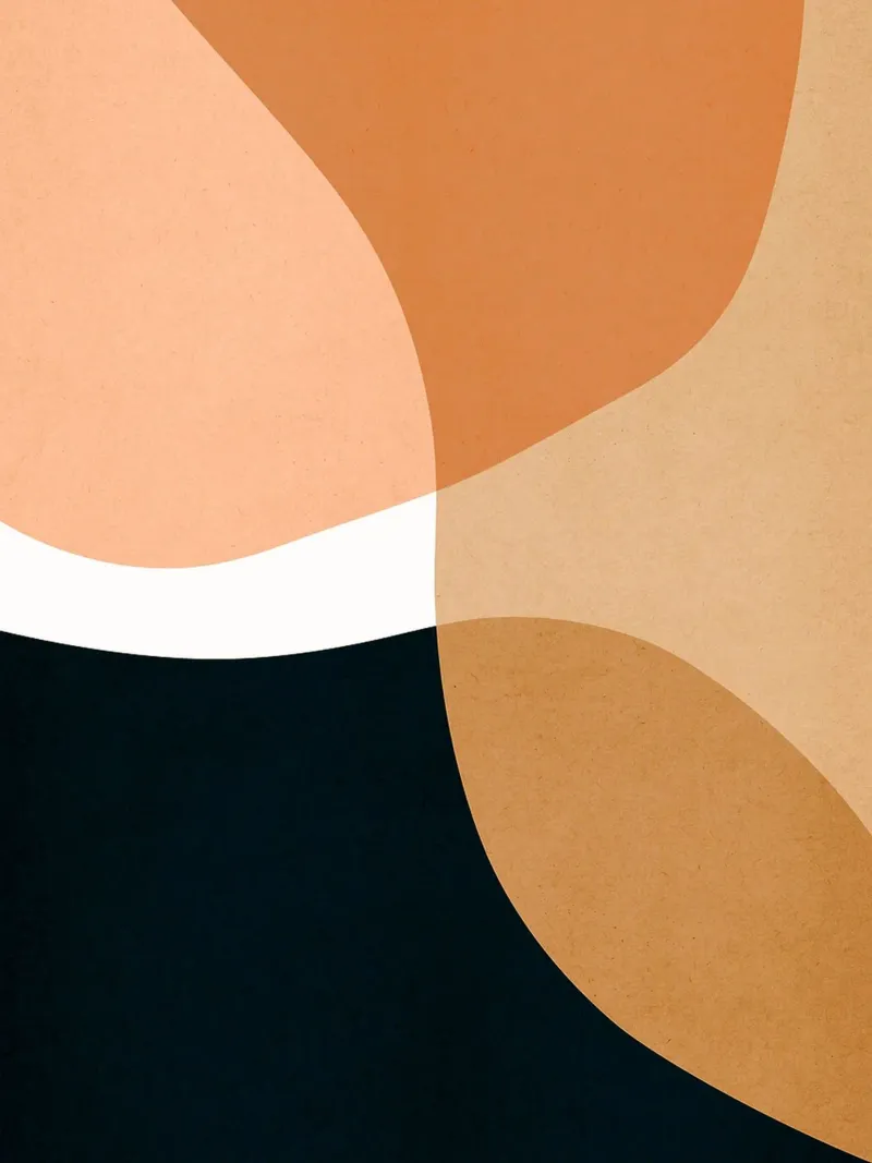Boho abstracto poster con marco de madera de Robert W Wakefield