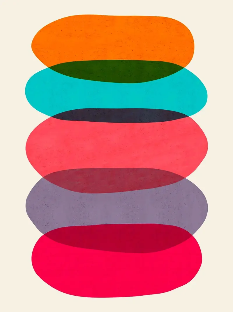 Abstract harmony canvas with Floater frame by Rick Thompson