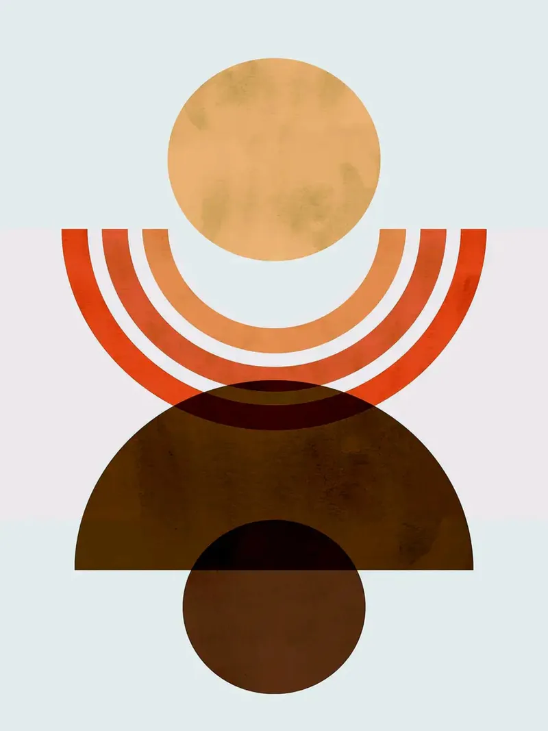 Linee minimaliste poster con telaio in legno da Rick Thompson