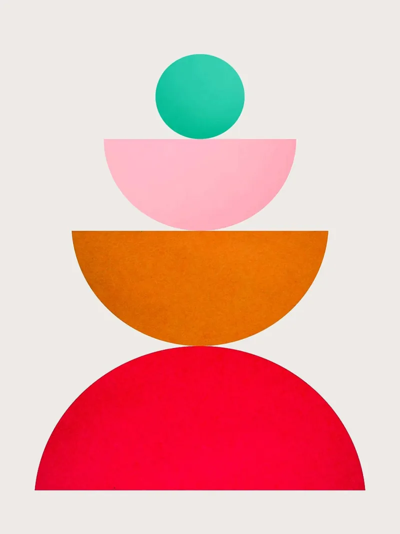 Collage geometrico poster da Rick Thompson