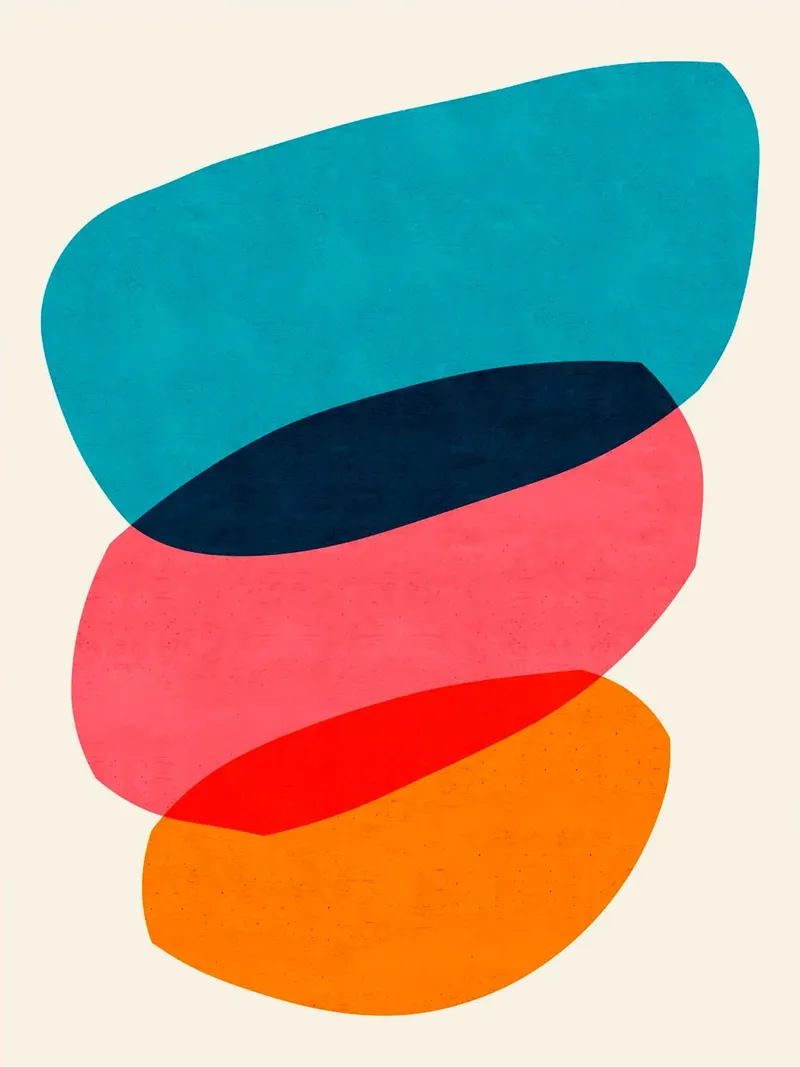 Abstract harmony canvas with Floater frame by Rick Thompson