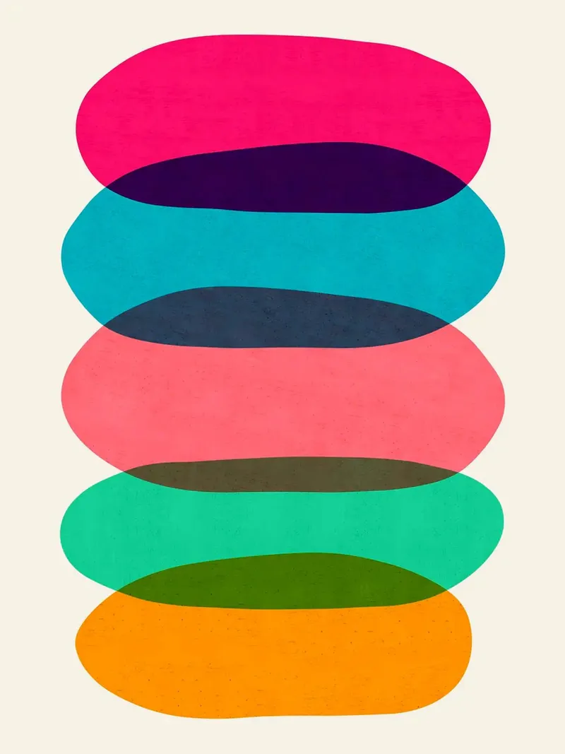 Abstract harmony canvas with Floater frame by Rick Thompson