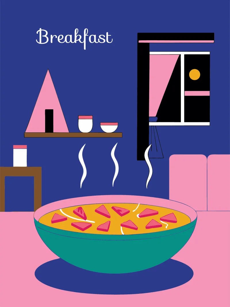 Deliziosi alimenti per la prima colazione tela con Cornice a cassetta da OUR SHOP