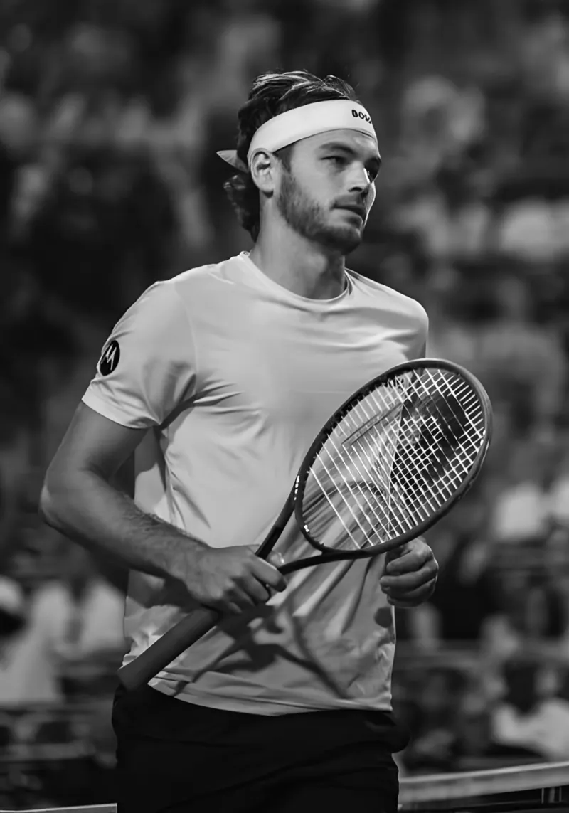 Taylor Fritz canvas with Floater frame by Low poly art