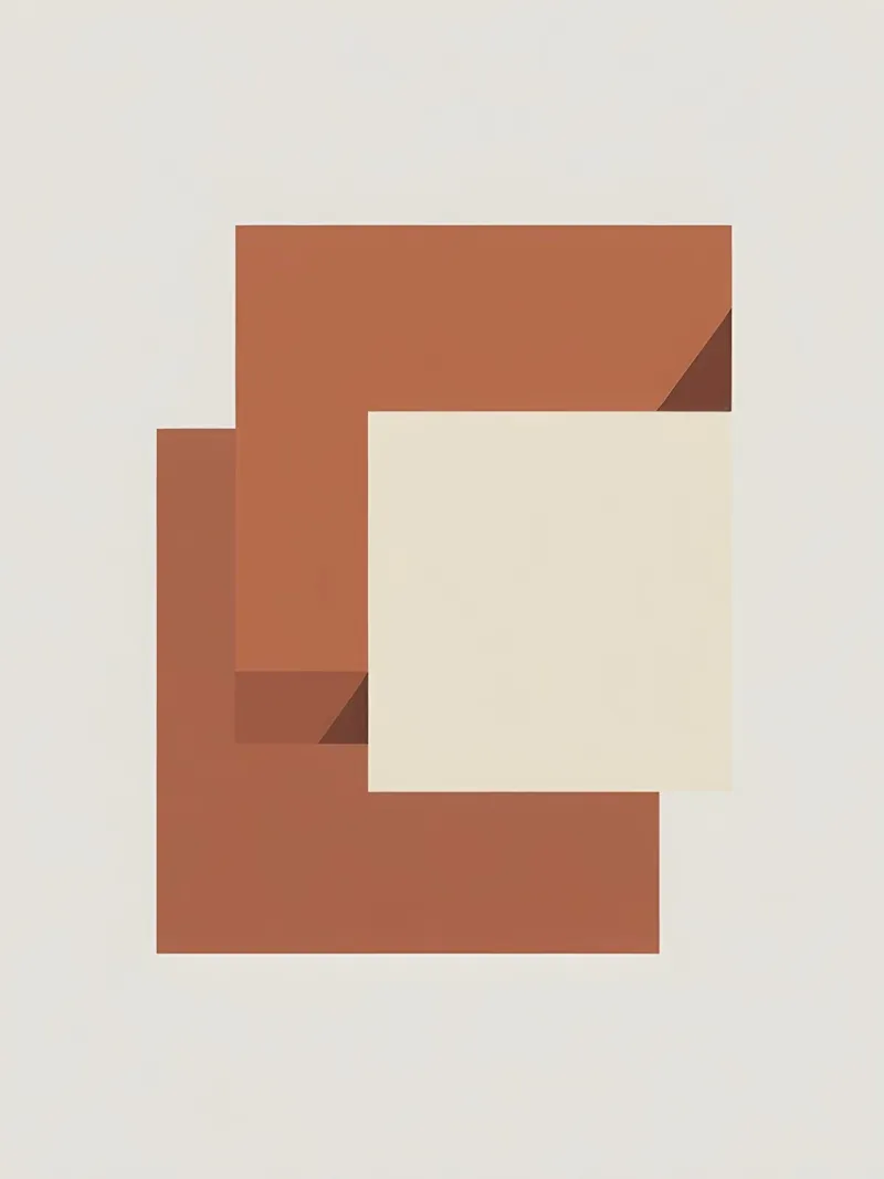 Abstract Squares canvas with Floater frame by The Green Room