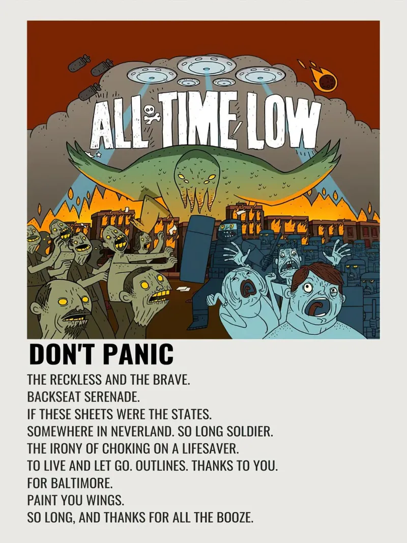 All Time Low Don't Panic canvas with Floater frame by Roronoa7