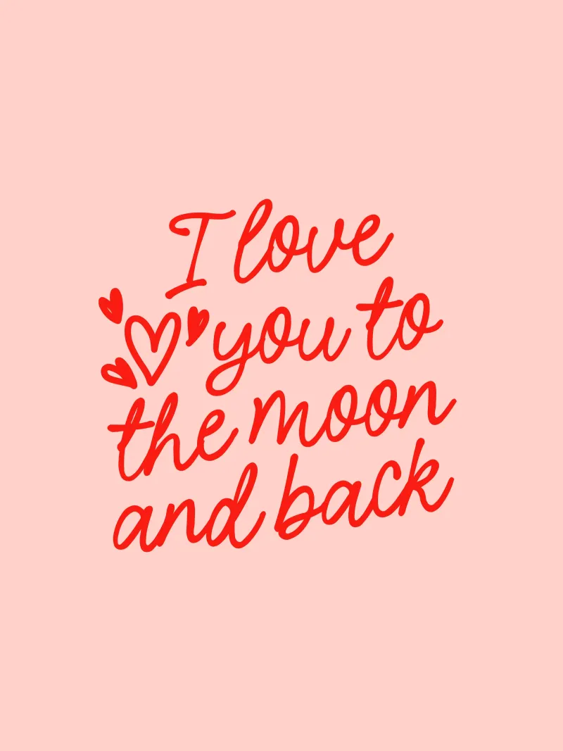 I Love You to the Moon and Back poster con telaio in legno da dericktype