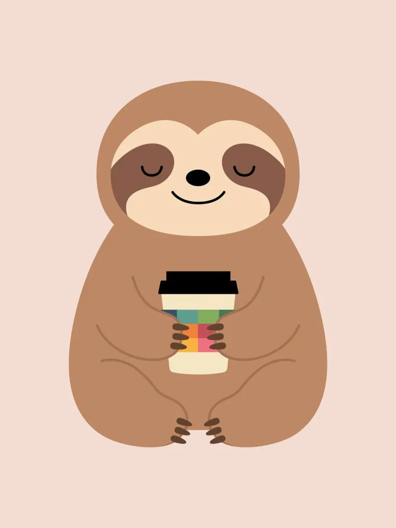 L'ora del caffè del bradipo poster da Andy Westface