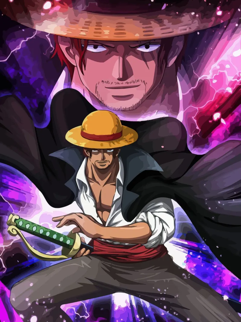 Akagami Shanks tela con Cornice a cassetta da Dumery Art