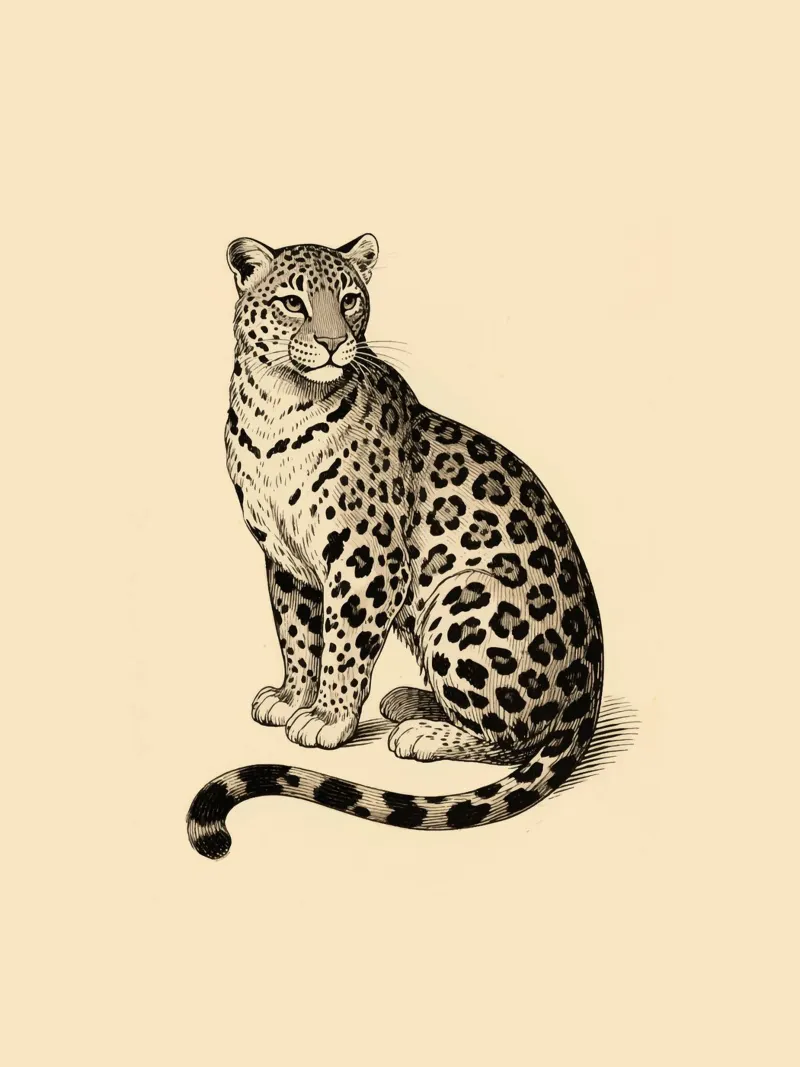 Leopardo tela con Cornice a cassetta da knowledge
