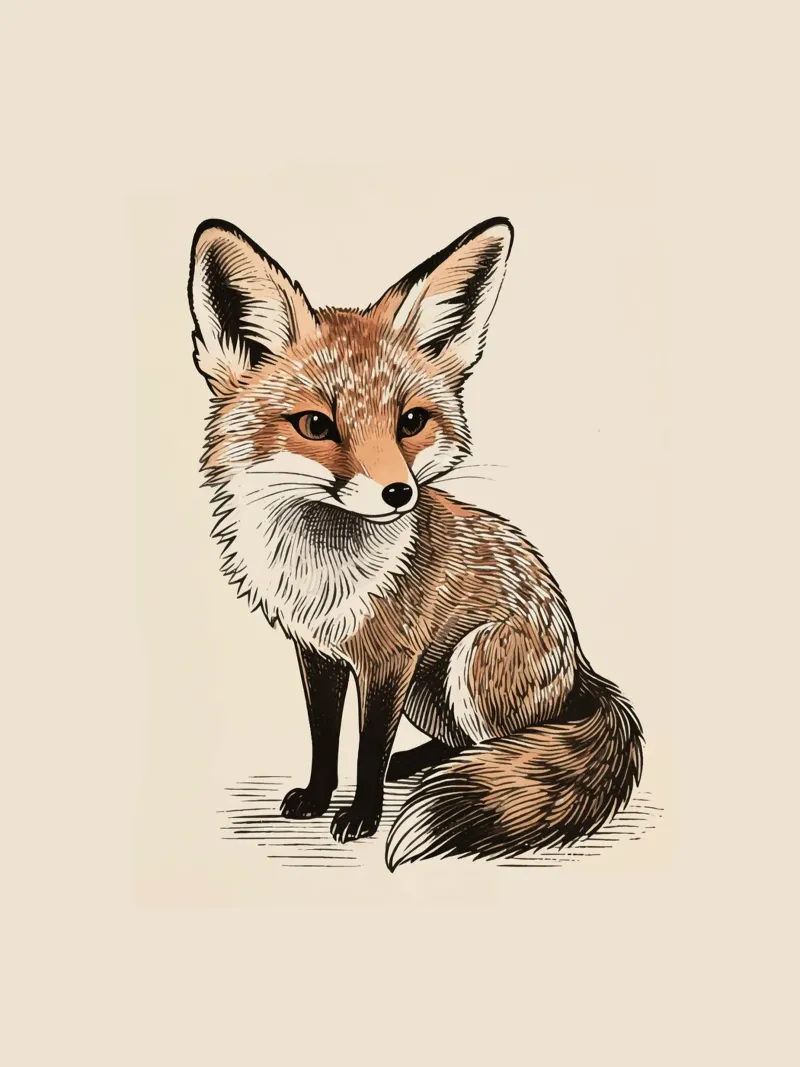 Fox canvas with Floater frame by knowledge