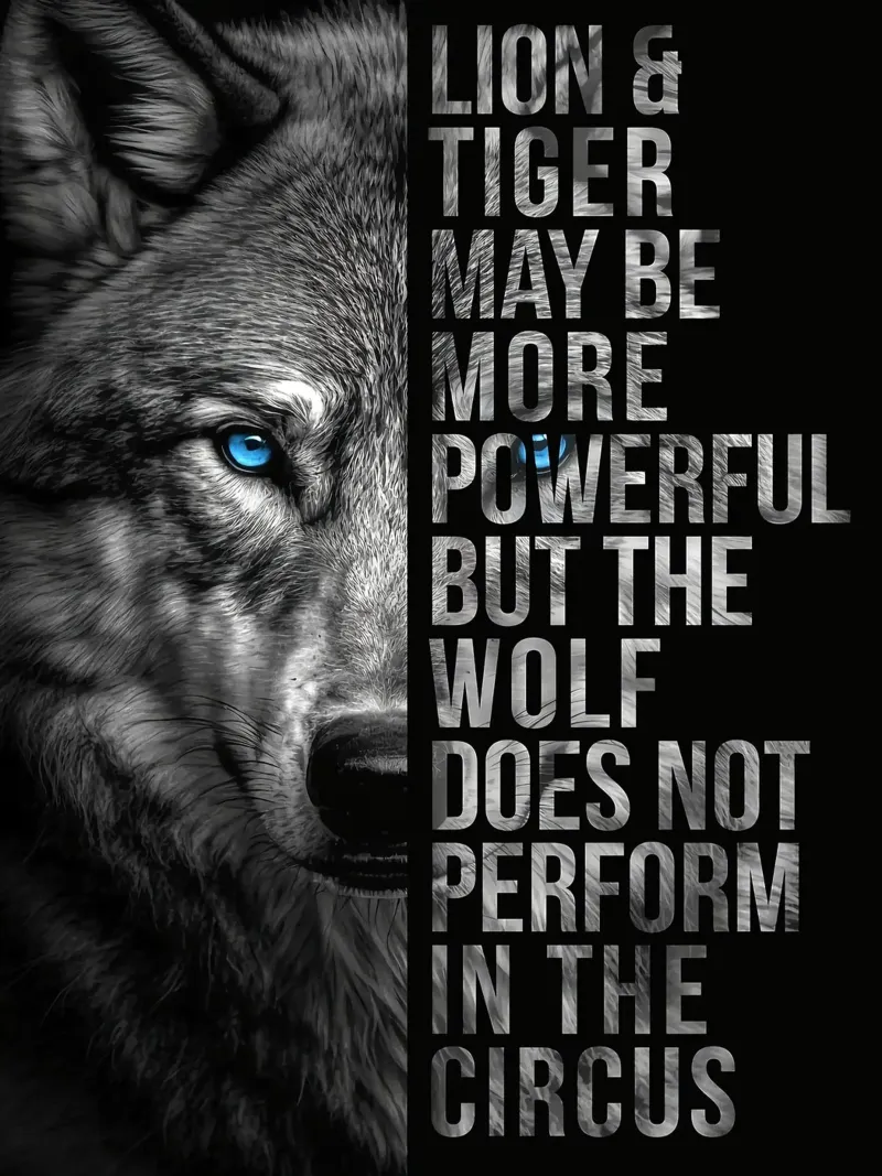 Animale lupo motivazionale poster da Leonard R Sadler