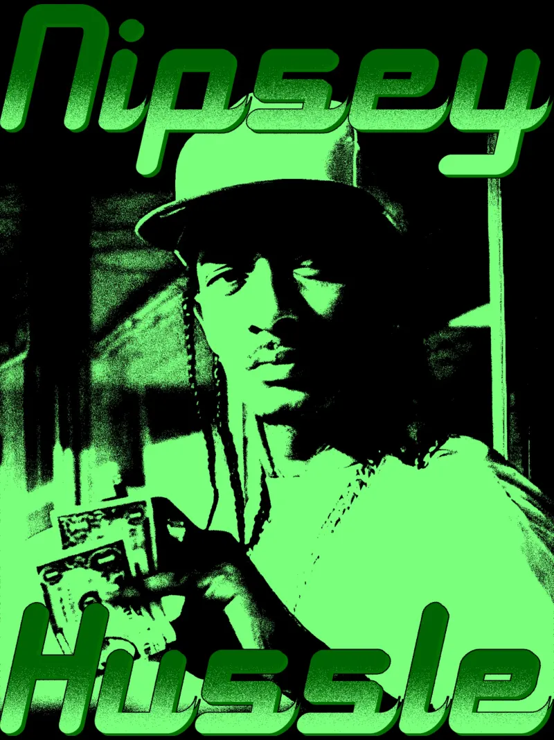 Stile vintage di Nipsey Hussle poster con telaio in alluminio da mannys_artt
