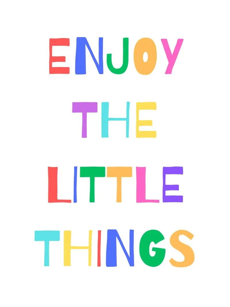 Enjoy the little things poster con telaio in legno da PinkCandyWalls
