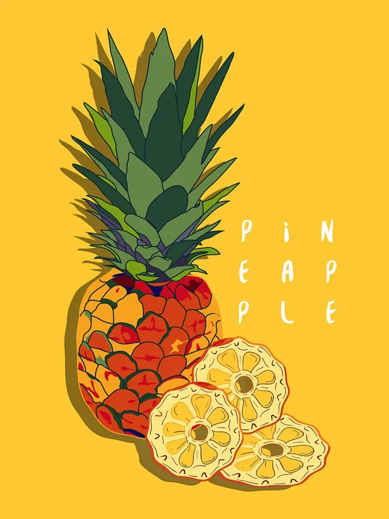 Ananas poster con telaio in alluminio da Sven B Strauss