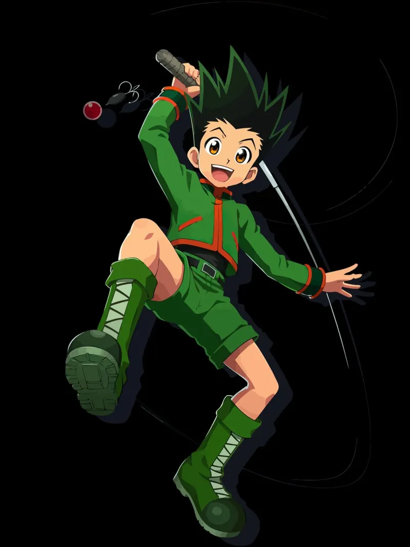 Gon Hunter x Hunter tela con Cornice a cassetta da Dumery Art