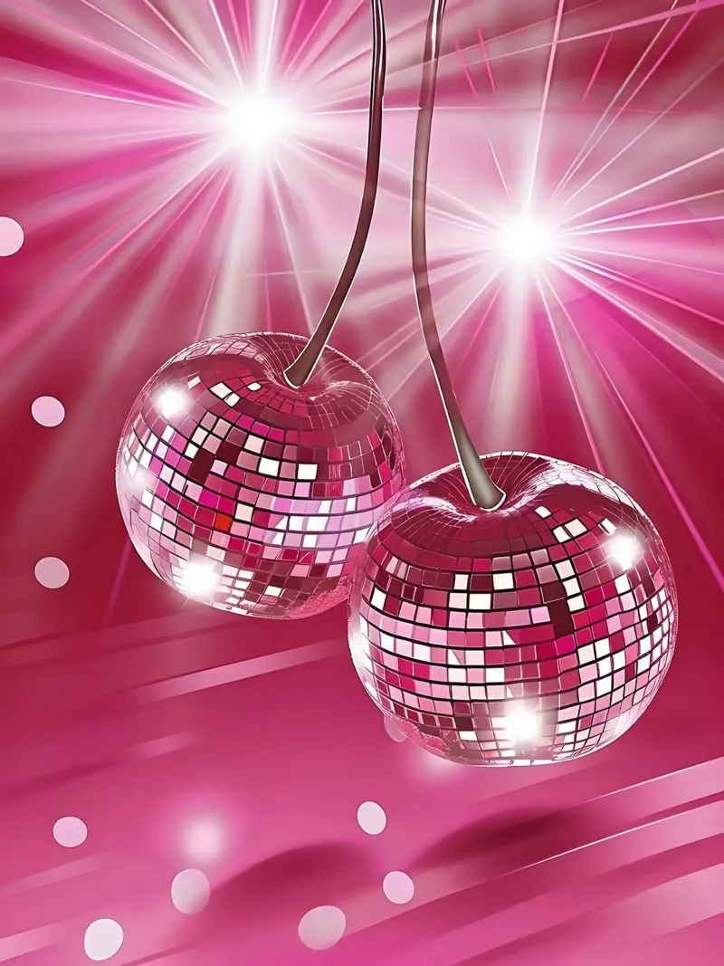 Disco Cherry Pink poster da Leon B Feierabend