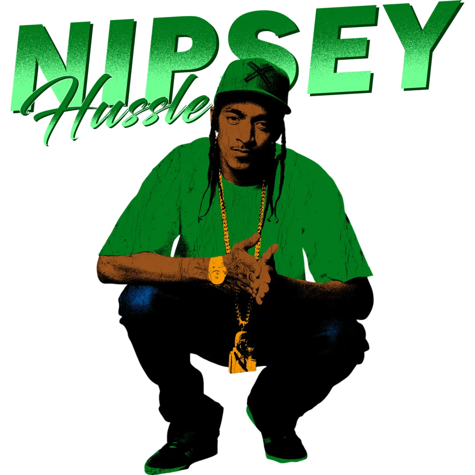 Nipsey Hussle Hip Hop Leinwand mit Schattenfugenrahmen von mannys_artt