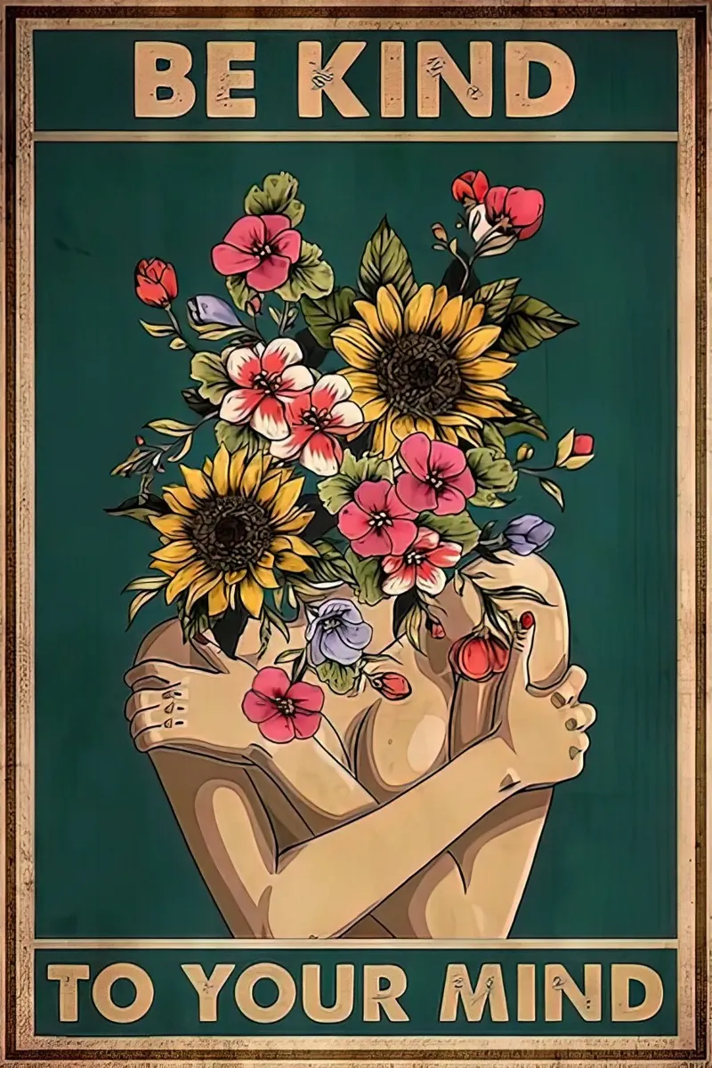 Siate gentili con la vostra mente poster con telaio in alluminio da hanna shop