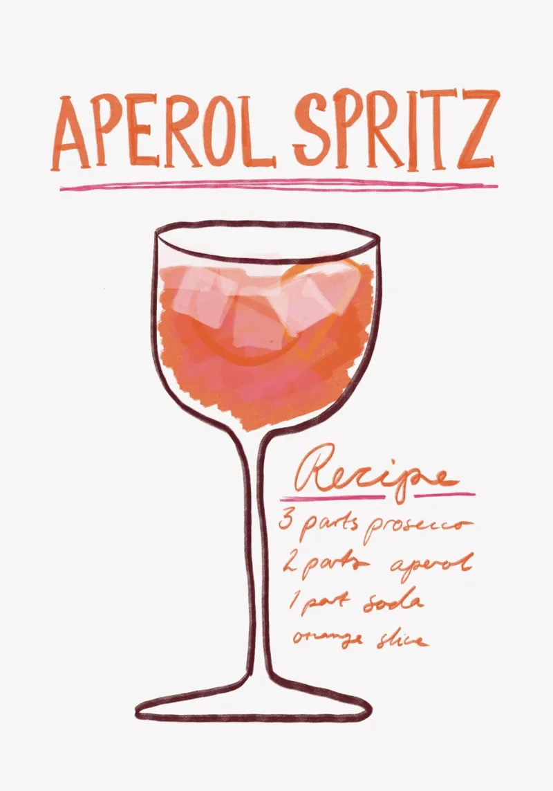 Aperol Spritz carta hahnemühle da Athene Fritsch