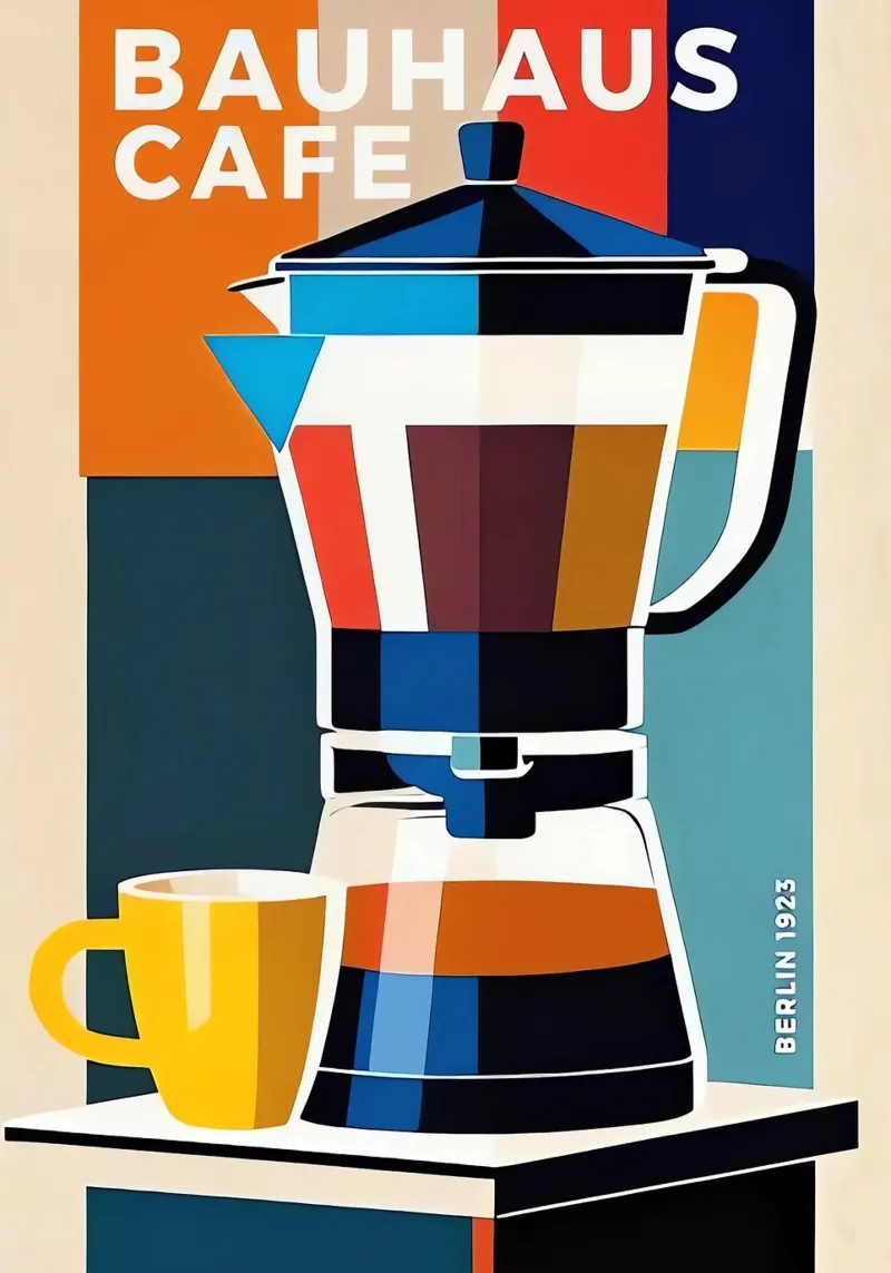Caffè Bauhaus tela con Cornice a cassetta da Brooke