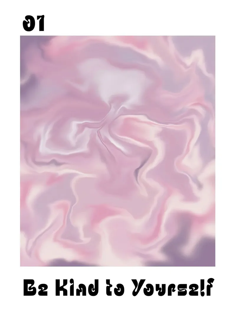 Siate gentili con voi stessi poster con telaio in alluminio da hanna shop