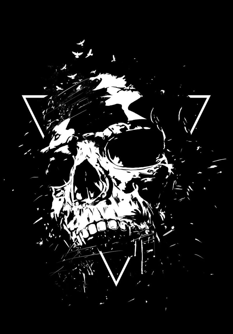 Skull X (b&w) pellicola backlit da Balazs Solti