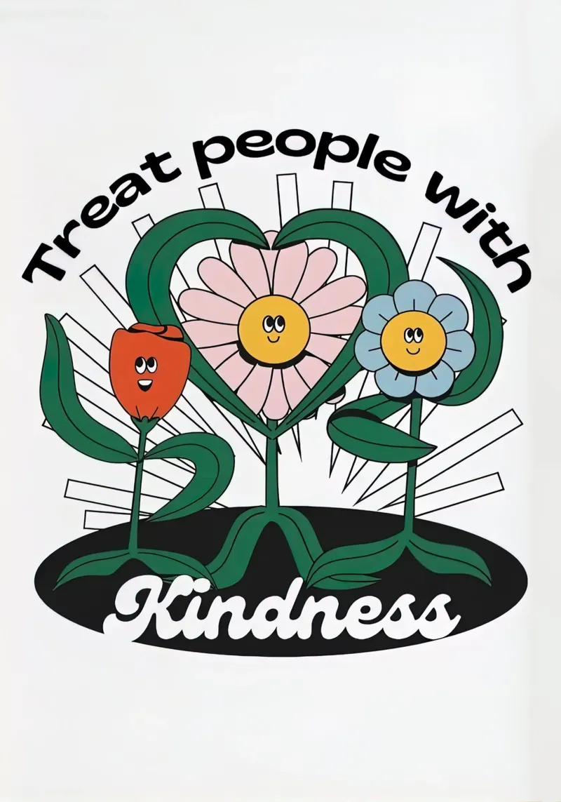Trattare le persone con gentilezza poster con telaio in plastica da hanna shop